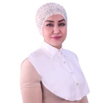 Crisp White Buttoned Neck Cover for Women – Modest Layering