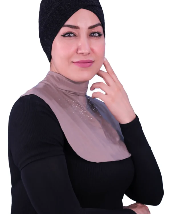 Rhinestone High Neck Cover for Women | Modest Layering Piece - Image 2