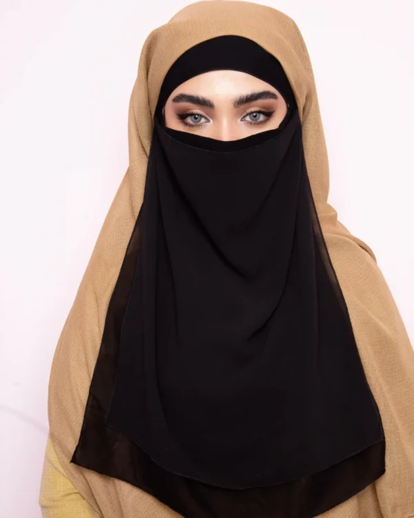 Flowing Black Islamic Niqab for Women – Elegant & Modest - Image 2