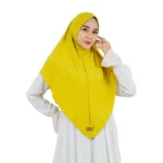 Radiant Yellow Ribbed Hijab for Women – Soft & Stylish