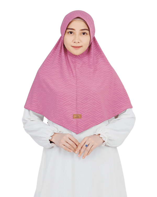 Charming Patterned Mauve Hijab for Girls