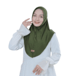Classic Solid Olive Green Hijab For Girls for Everyday Elegance