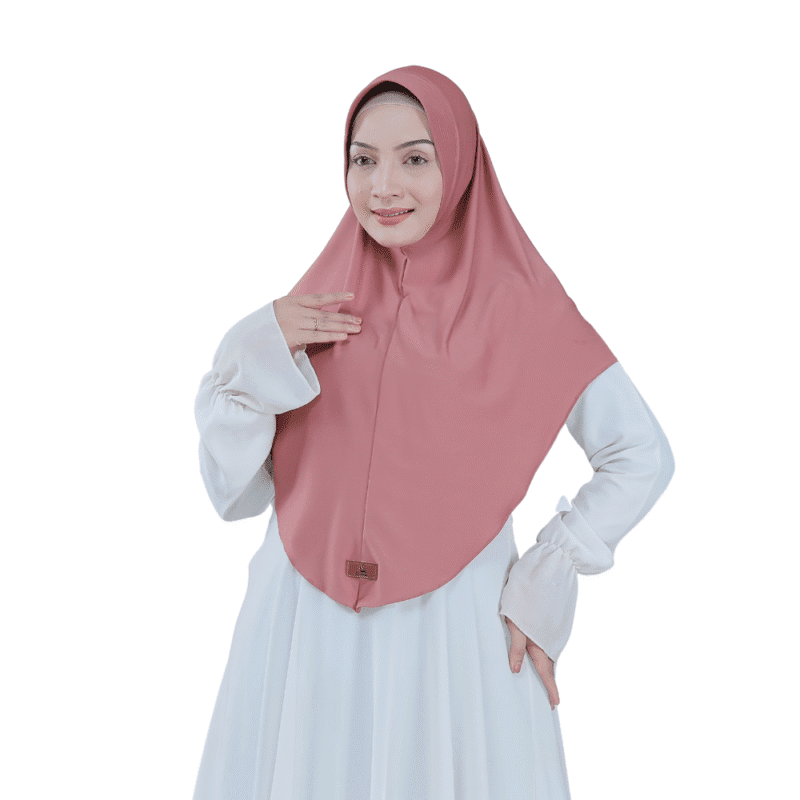 Classic Solid Muted Rose Hijab For Girls