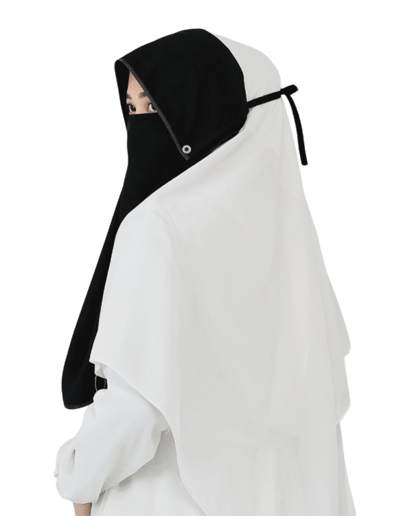 Stylish Black Niqab for Girls – Elegant, Modest & Comfortable Wear - Image 3