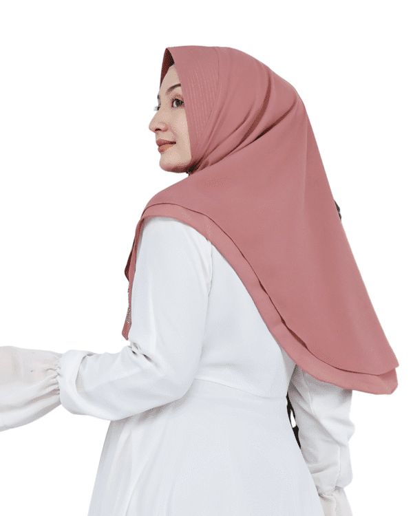 Graceful Dusty Rose Hijab for Girls – Soft, Elegant & Comfortable Wear - Image 2