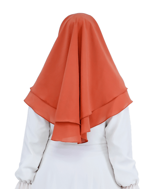 Elegant Terracotta Hijab for Girls – Soft, Stylish & Comfortable Wear - Image 3