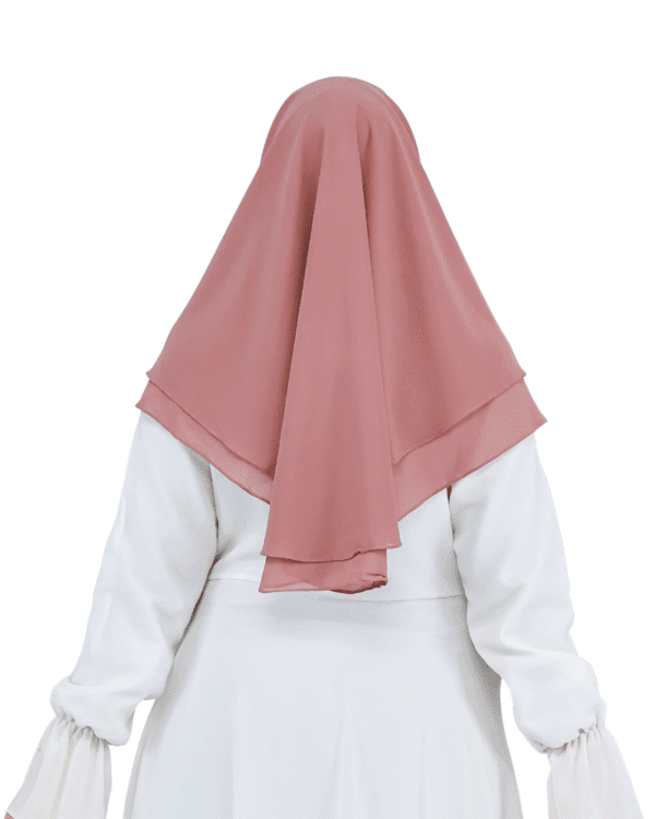 Graceful Dusty Rose Hijab for Girls – Soft, Elegant & Comfortable Wear - Image 3