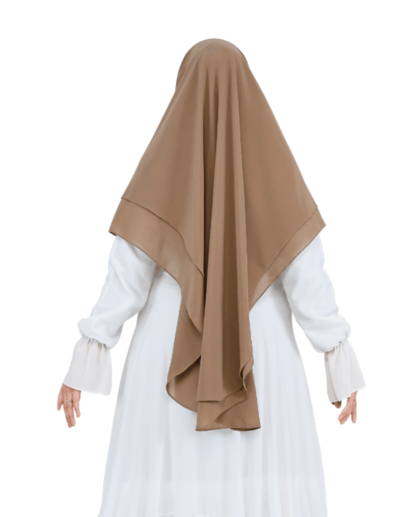 Elegant Muted Brown Hijab for Girls – Soft, Stylish & Comfortable Wear - Image 3