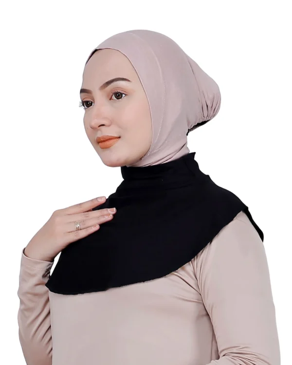 Black High Neck Modesty Cover – Elegant & Comfortable - Image 2