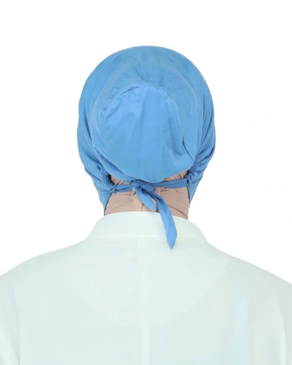Serene Blue Comfort Turban – Soft & Effortless Style - Image 3