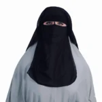 Classic Two Layer Black Niqab – Modest & Breathable Wear
