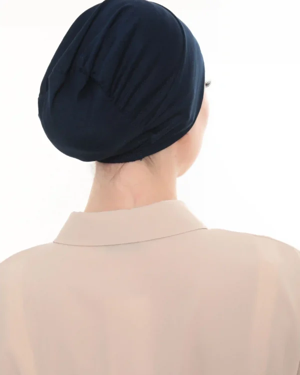 Navy Blue Half Cap Turban for Women – Simple & Elegant - Image 7