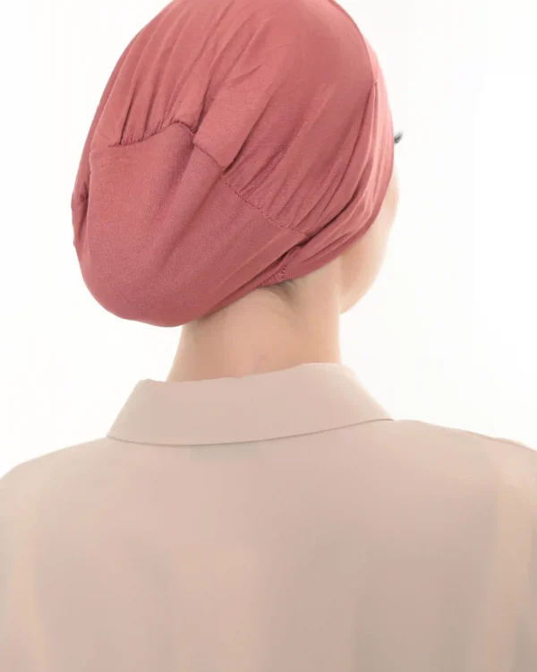 Stylish Dusty Rose Crossover Turban Cap