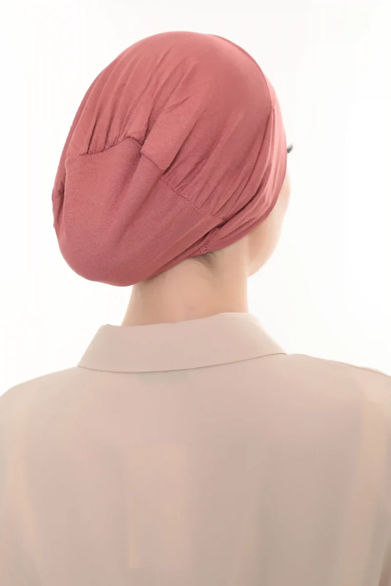 Stylish Dusty Rose Crossover Turban Cap