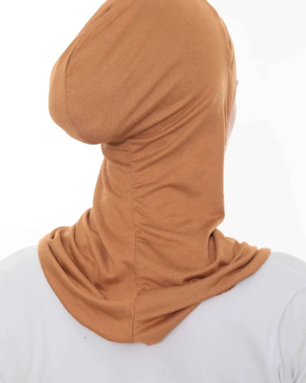 Full Coverage Caramel Crossover Turban – Soft & Elegant - Image 8