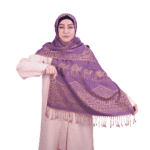 Brown and Black Paisley Jacquard Shawl – Elegant & Warm