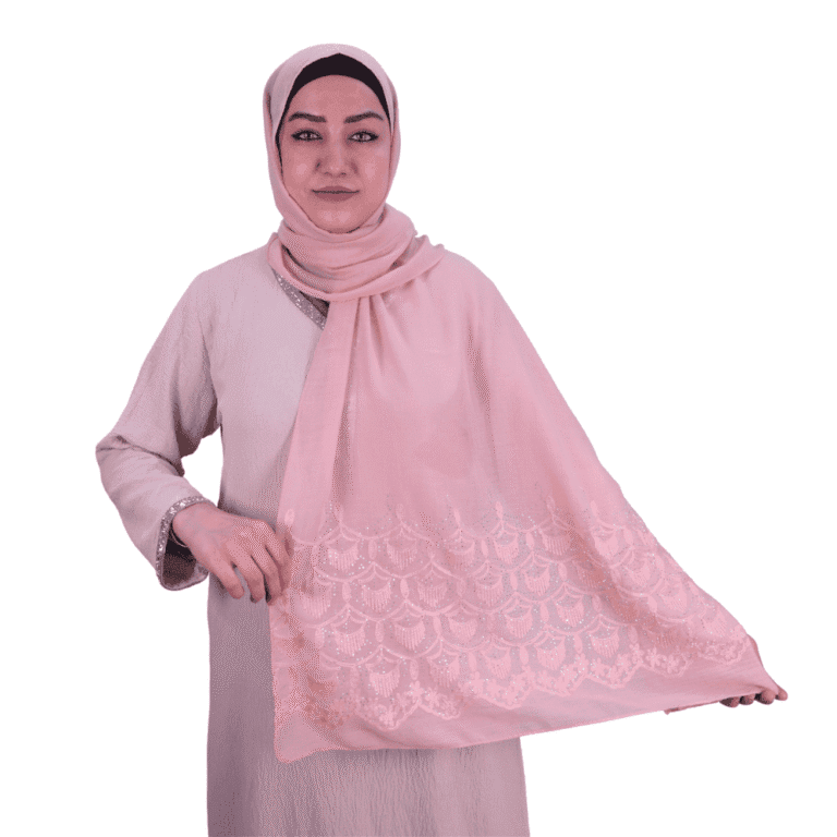 Embellished Pastel Pink Shawl