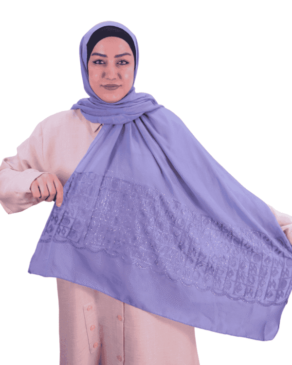 Embellished Pastel Lavender Shawl