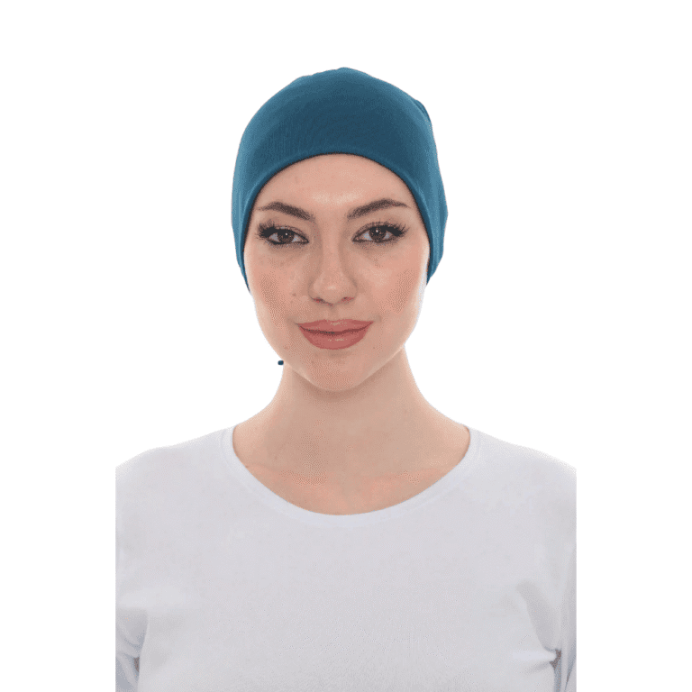 Seamless Deep Teal Tie Back Turban
