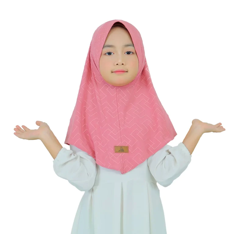 Pink Cotton Hijab for Kids