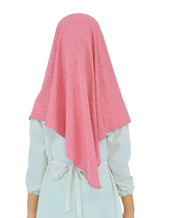 Pink Cotton Hijab for Kids – Soft, Cute & Comfortable Wear - Image 3