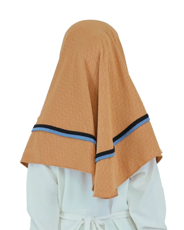Stylish Brown Hijab for Kids – Soft, Stylish & Everyday Comfort - Image 3