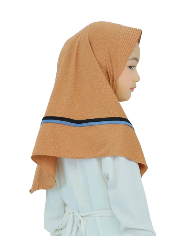Stylish Brown Hijab for Kids – Soft, Stylish & Everyday Comfort - Image 2