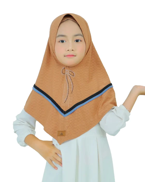 Stylish Brown Hijab for Kids