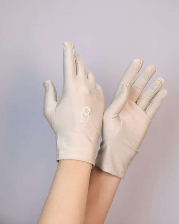 Floral Embroidered Modest Gloves – Multi-Color Collection Product Description - Image 2