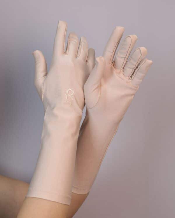 Long Floral Embroidered Modest Gloves – Forearm Length Collection - Image 7