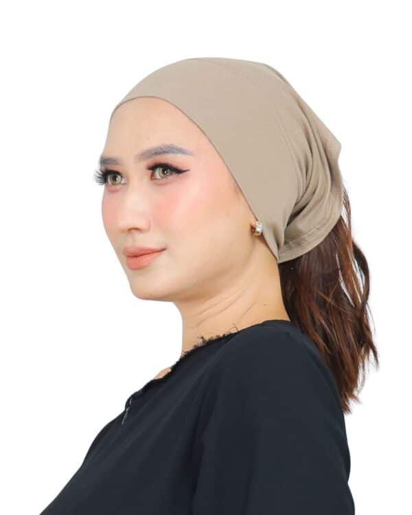Jersey Ponytail Hijab Undercap – Soft Stretch Tube Turban Cap for Women - Image 2