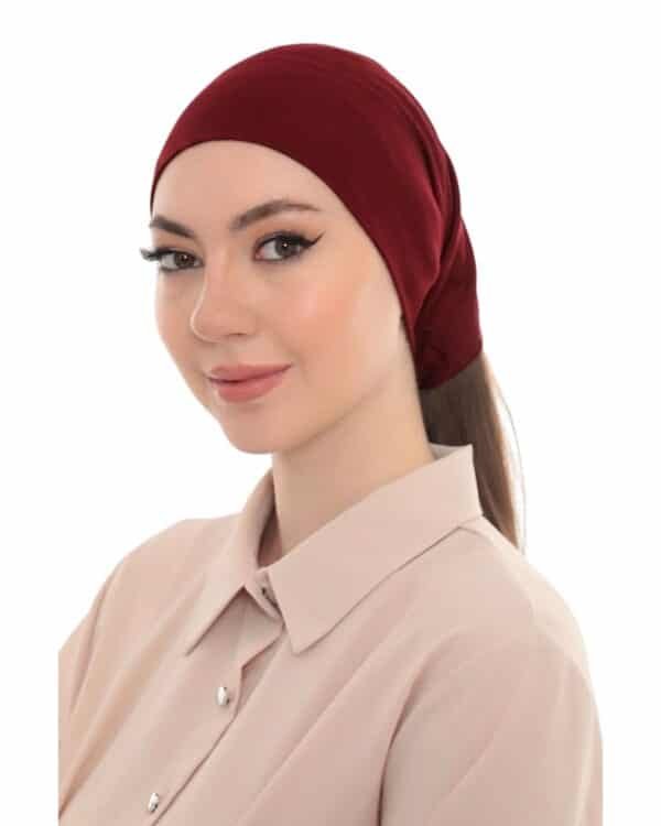 Elegant Pearl Brooch Turban Cap — Pleated Jersey Headpiece for Women - Image 13