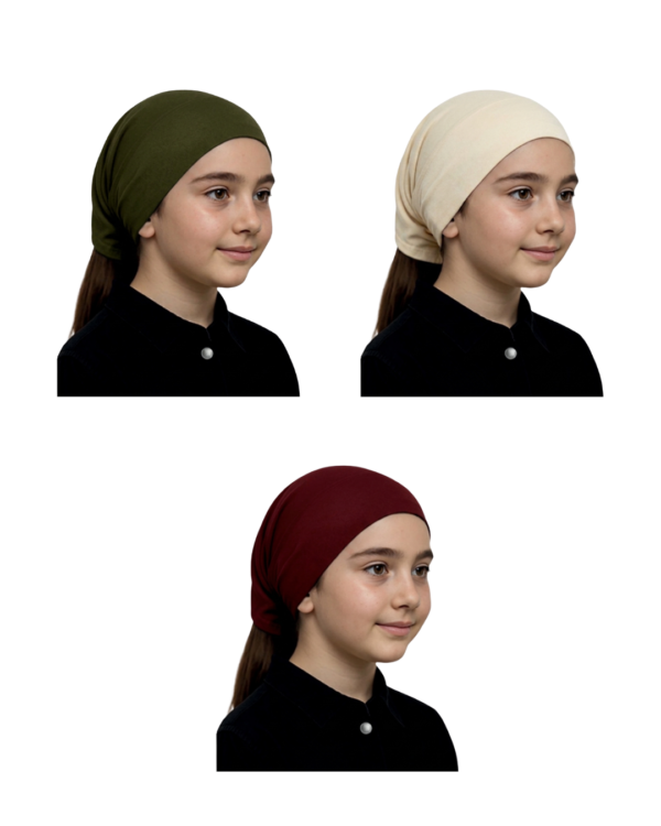 Premium Girls Jersey Turban Hijab Cap – Soft Stretch Islamic Undercap